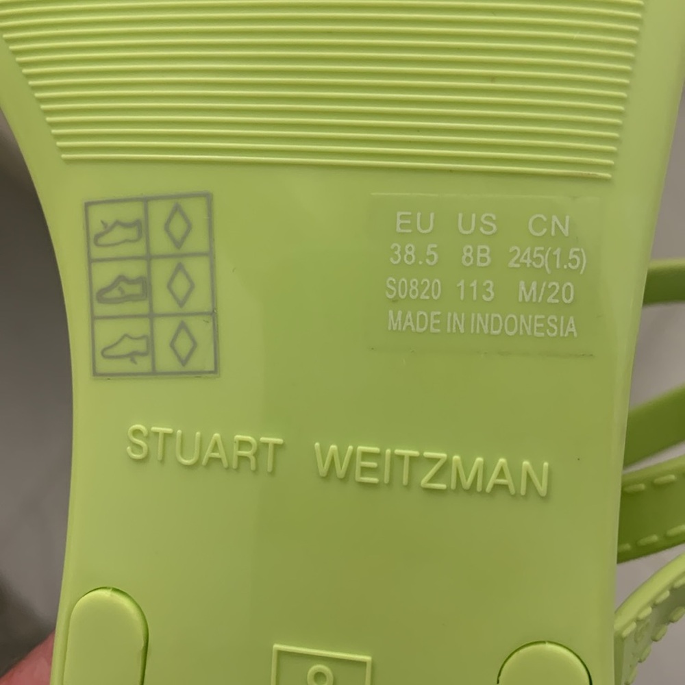 Stuart Weitzman neon green Jelly Sandals - Picture 6 of 7